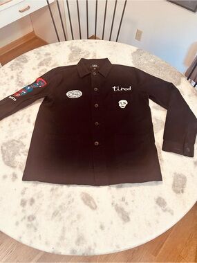 Men's Parra- Tired Skateboards Wobble's Chore Jacket Size Medium NWOT